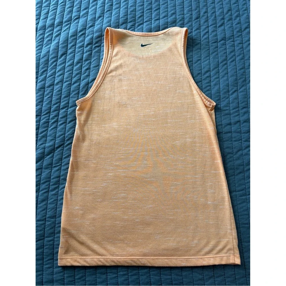 Nike Dri-FIT Womens XS Orange Heathered Training Tank Top Running Gym Shirt